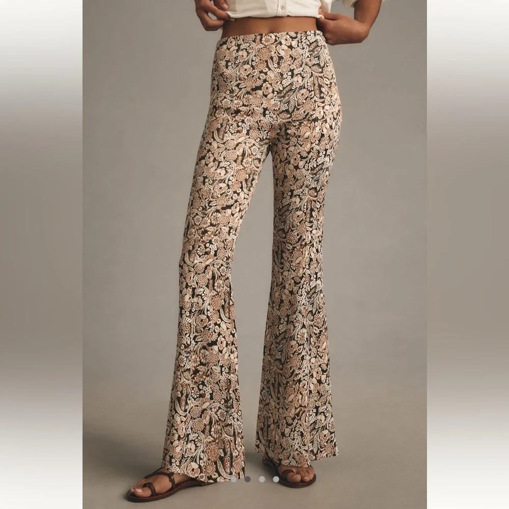 *Anthropologie Satin Flare Pants - Picture 1 of 5